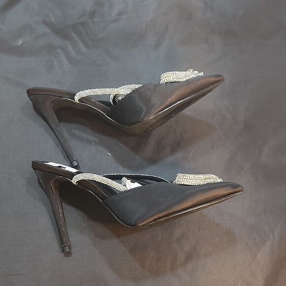 BRAND NEW OLIVER JOHNSON POINTED TOE SUMMER CRYSTAL THIN HIGH HEELS SAND… - Picture 11 of 16